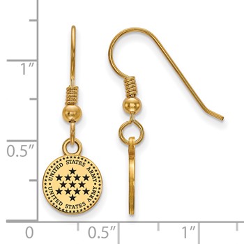 GP Sterling Silver United States Army Epoxied Small Dangle Earrings — alternate view