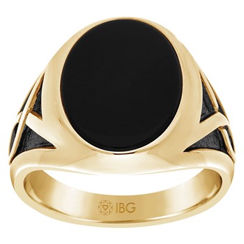 10k Yellow Gold IBGoodman Men's Gemstone Ring Mounting