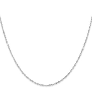 Leslie's 10K White Gold 1mm Singapore Chain — alternate view