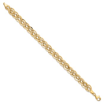 Leslie's 10K Yellow Gold Triple Fancy Link Bracelet — alternate view
