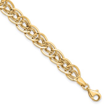 Leslie's 10K Yellow Gold Triple Fancy Link Bracelet