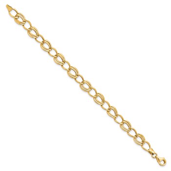 Leslie's 10K Yellow Gold Flat Curb Link Bracelet — alternate view