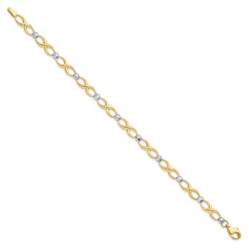 Leslie's 10K Two-tone D/C Bracelet — alternate view