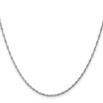 Leslie's 10K White Gold 1.3mm Singapore Chain — alternate view