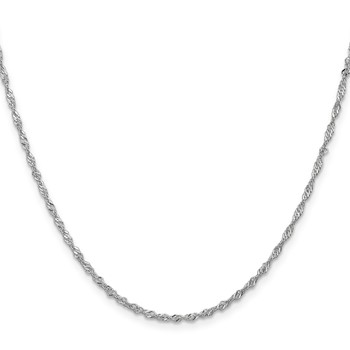 Leslie's 10K White Gold 1.7mm Singapore Chain — alternate view