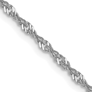 Leslie's 10K White Gold 1.7mm Singapore Chain