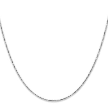 Leslie's 10K White Gold 1.1mm Flat Cable Chain — alternate view