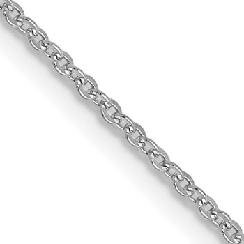 Leslie's 10K White Gold 1.1mm Flat Cable Chain