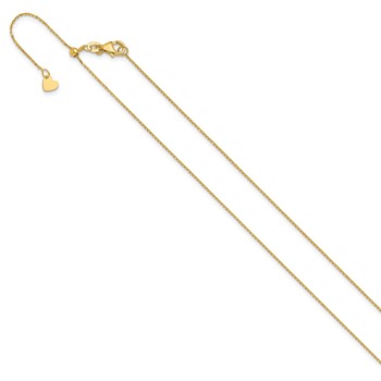 Leslie's 10K Adjustable 1mm D/C Cable Chain — alternate view