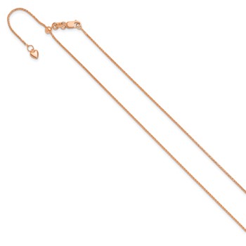 Leslie's 10k Rose Gold Adjustable 1mm Wheat Chain — alternate view