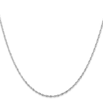 Leslie's 10k White Gold 1.5mm Diamond-Cut Lightweight Rope Chain — alternate view