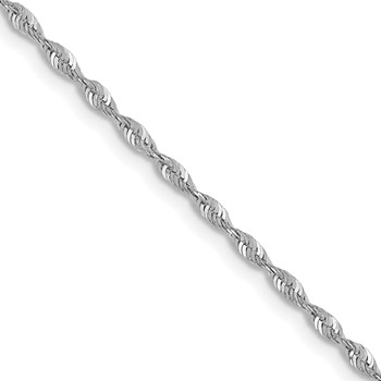 Leslie's 10k White Gold 1.5mm Diamond-Cut Lightweight Rope Chain