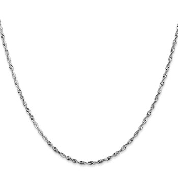 Leslie's 10k White Gold 1.8mm Diamond-Cut Lightweight Rope Chain — alternate view