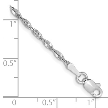 Leslie's 10k White Gold 1.8mm Diamond-Cut Lightweight Rope Chain — alternate view