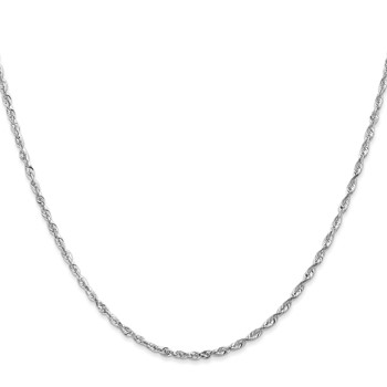 Leslie's 10k White Gold 2mm Diamond-Cut Lightweight Rope Chain — alternate view