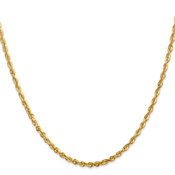 Leslie's 10k White Gold 2.75mm Diamond-Cut Lightweight Rope Chain — alternate view