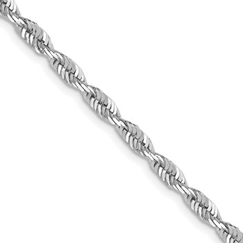Leslie's 10k White Gold 2.75mm Diamond-Cut Lightweight Rope Chain