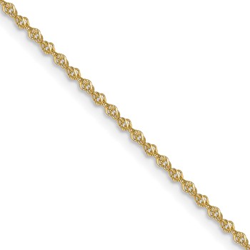 Leslie's 10k 1mm Sparkle Singapore Chain