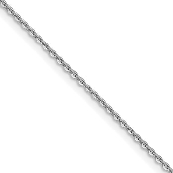 Leslie's 10k White Gold 1.0 mm D/C Cable Chain