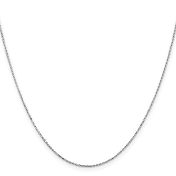 Leslie's 10k White Gold .8mm D/C Cable with Lobster Clasp Chain — alternate view