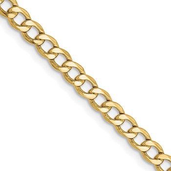 Leslie's 10k 3.35mm Semi-Solid Curb Link Chain