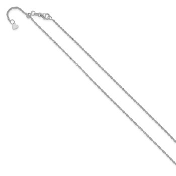 Leslie's 10K White Gold Adjustable 1.3mm Singapore Chain — alternate view