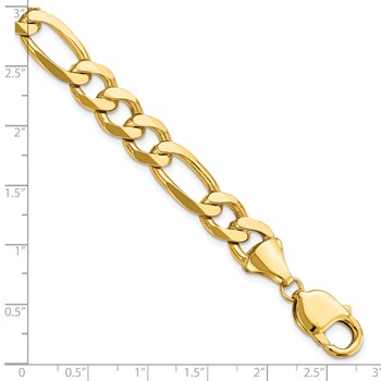 Leslie's 10K 10.0mm Concave Figaro Chain — alternate view