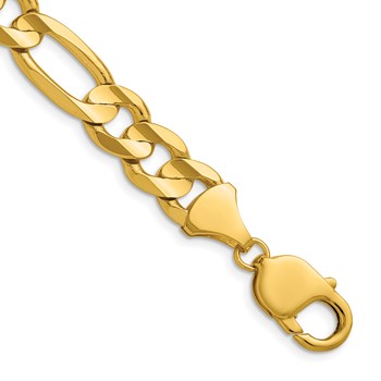 Leslie's 10K 10.0mm Concave Figaro Chain