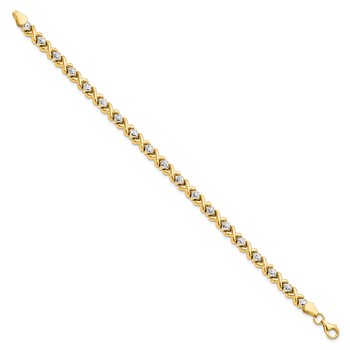 Leslie's 10K Yellow Gold with Rhodium D/C Bracelet — alternate view