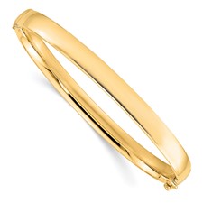 14k 3.6mm Polished Solid Hinged Oval Bangle Bracelet 14k 3.6mm Polished Solid Hinged Oval Bangle Bracelet