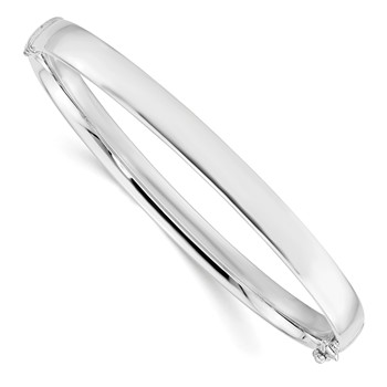 Leslie's 10K White Gold 5.9mm Bangle