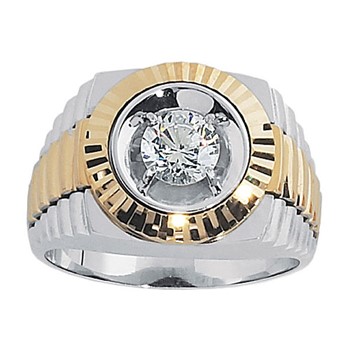 Men's TT Solitaire Ring (yellow panels/bezel) Mounting