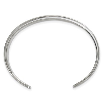 IBGoodman Stainless Steel Polished and Satin Cuff Bracelet — alternate view