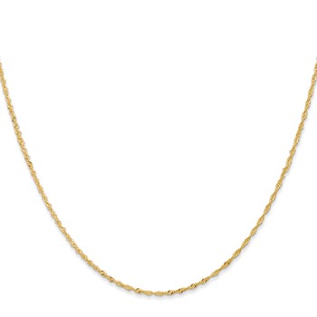 Leslie's 14K 1mm Singapore with Spring Ring Clasp Chain — alternate view