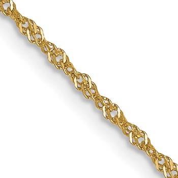 Leslie's 14K 1mm Singapore with Spring Ring Clasp Chain