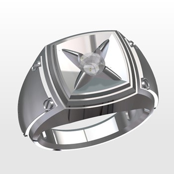 GTS WG DIA CLUSTER RING FOR 1/2CT CTR