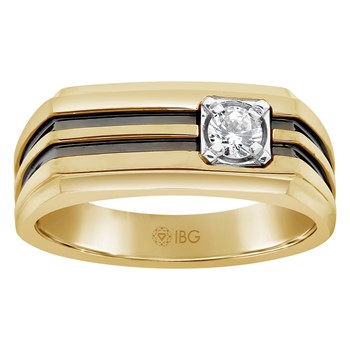 Men's Yellow Gold Dia (On Side) Ring Mounting
