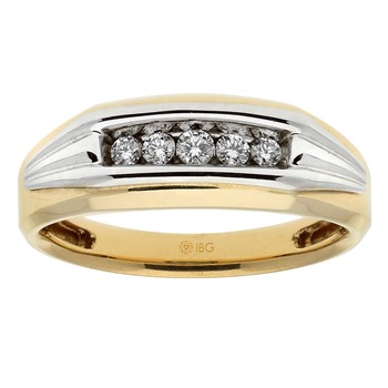 Men's Yellow Gold 1/4ct tw Diamond Wedding Band (comfort-fit) Mounting