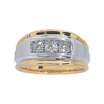 Men's White Gold Diamond Band Mounting