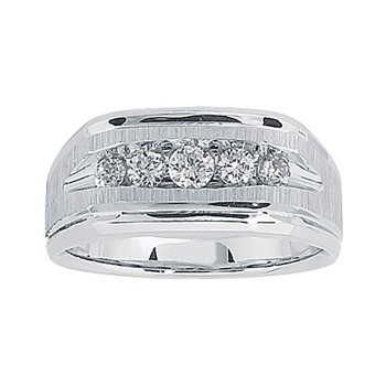 Men's 14k White Gold Diamond Band Mounting
