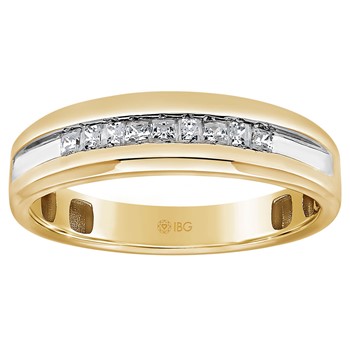 Men's Yellow Gold .25ct tw PC Diamond Wedding Band Mounting
