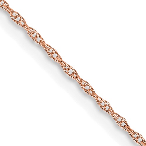 14k Rose Gold .6 mm Carded Cable Rope Chain