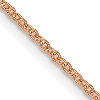 Leslie's 14K Rose Gold 1.1mm Flat Cable Chain