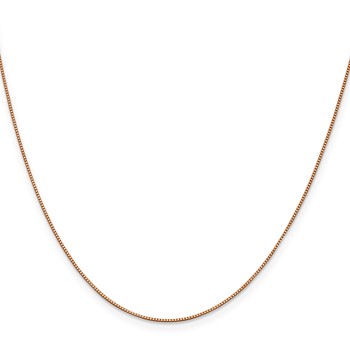 Leslie's 14K Rose Gold .7mm Box with Lobster Clasp Chain — alternate view
