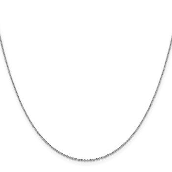 Leslie's 14K White Gold 1.15mm D/C Oval Link Chain — alternate view