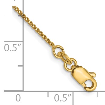 Leslie's 14K 1mm D/C Spiga Chain Anklet — alternate view