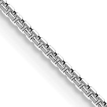 Leslie's 14K White Gold 1mm Concave Box Chain