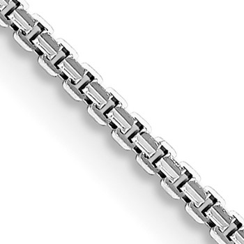 Leslie's 14K White Gold 1.2mm Concave Box Chain