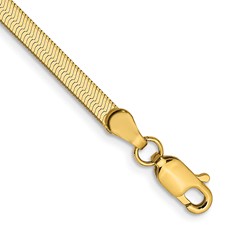 Image of Leslie's 14k 3mm Silky Herringbone Chain