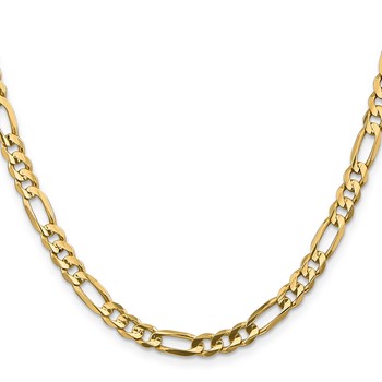 Leslie's 14k 5.5mm Concave Open Figaro Chain — alternate view
